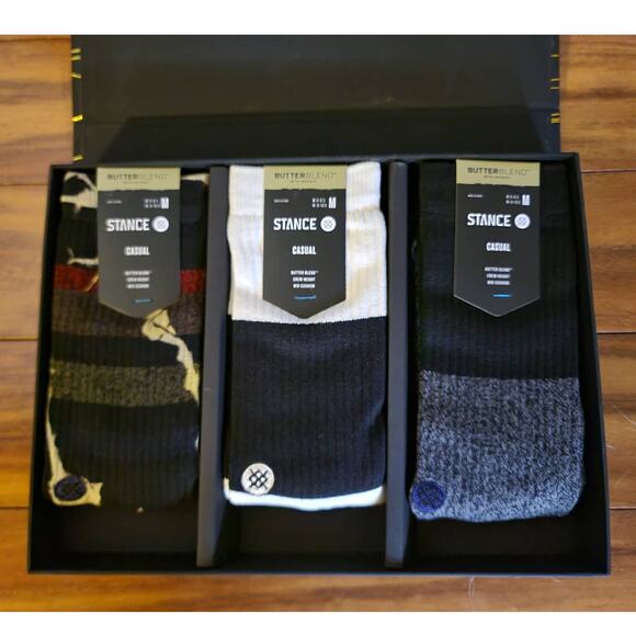 Stance Unisex Radiator Box Set - 3 pair butterblend socks - M 6-8.5 / W 8-10.5 - Picture 2 of 5